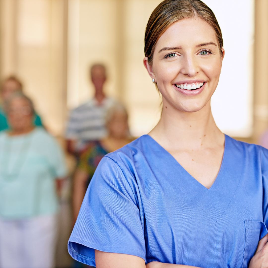 Nurse smiling at camera